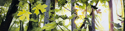 Summer Light. 12" x 48", Acrylic on Wood, © 2024 Cedar Lee