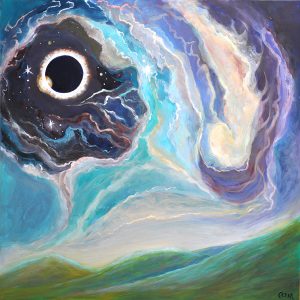 2 New Paintings of Solar Eclipses - Art by Cedar Lee