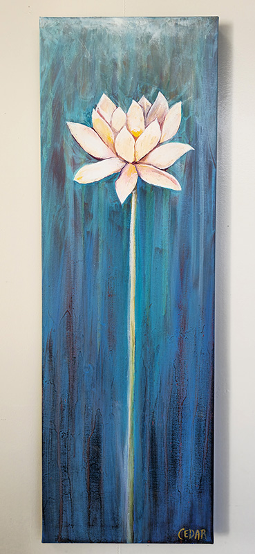 Stand Tall lotus painting by Cedar Lee