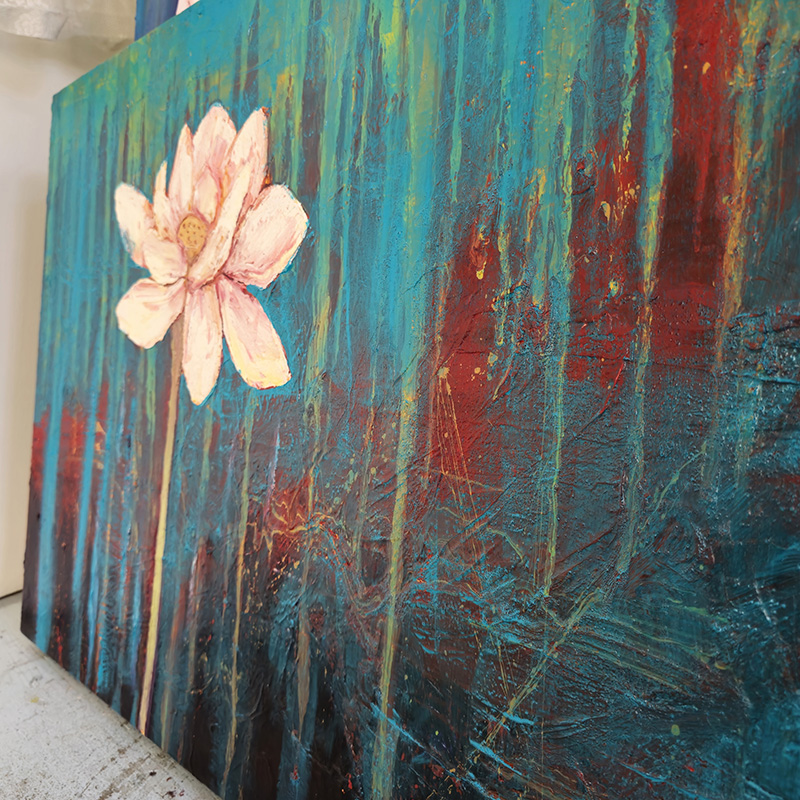 abstract lotus art by Cedar Lee