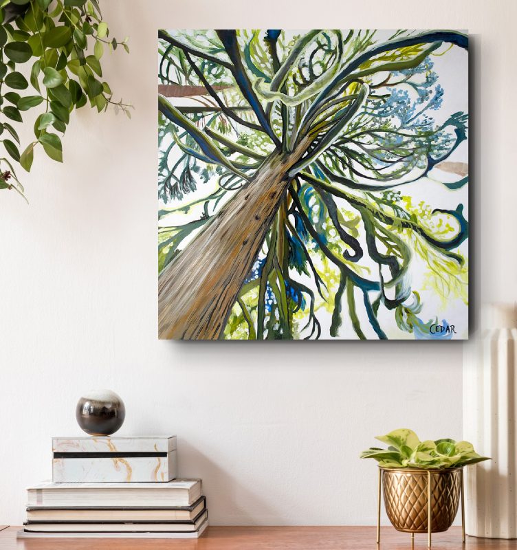 Original tree painting by Cedar Lee: I'm Lichen These Branches