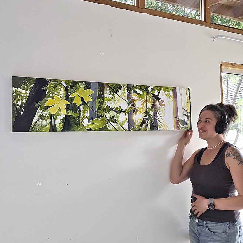 Summer Light painting in Cedar Lee art studio