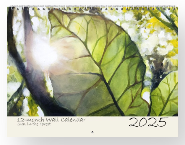 2025 Wall Calendar Sun in the Forest