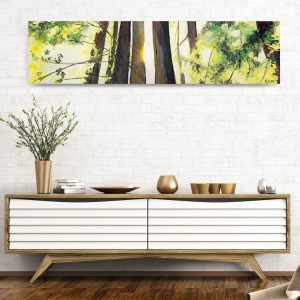 Yellow Forest Sparkle Painting